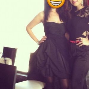 Black small bebe cocktail dress.